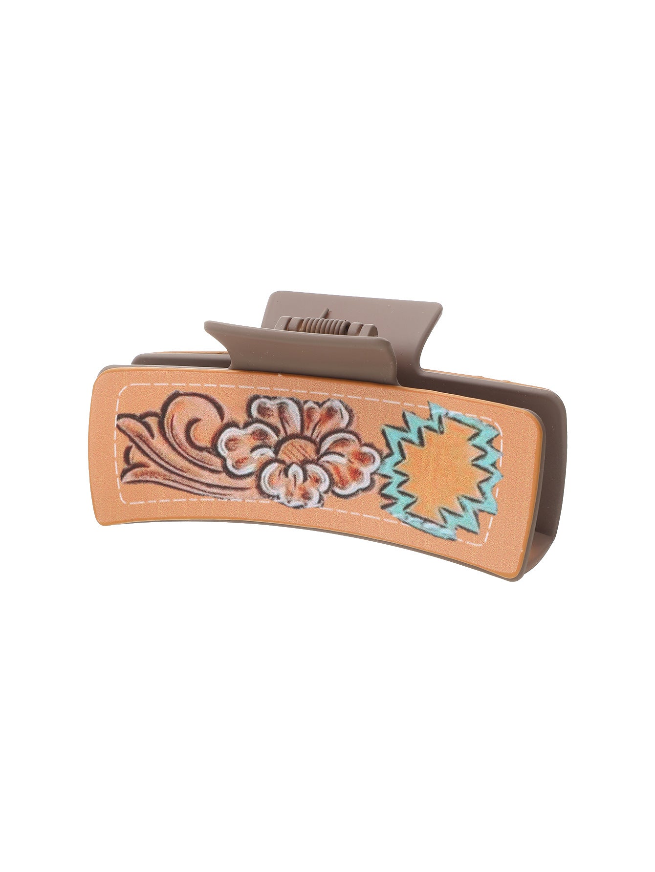 Wholesale Western-style feather and flower print hairpin